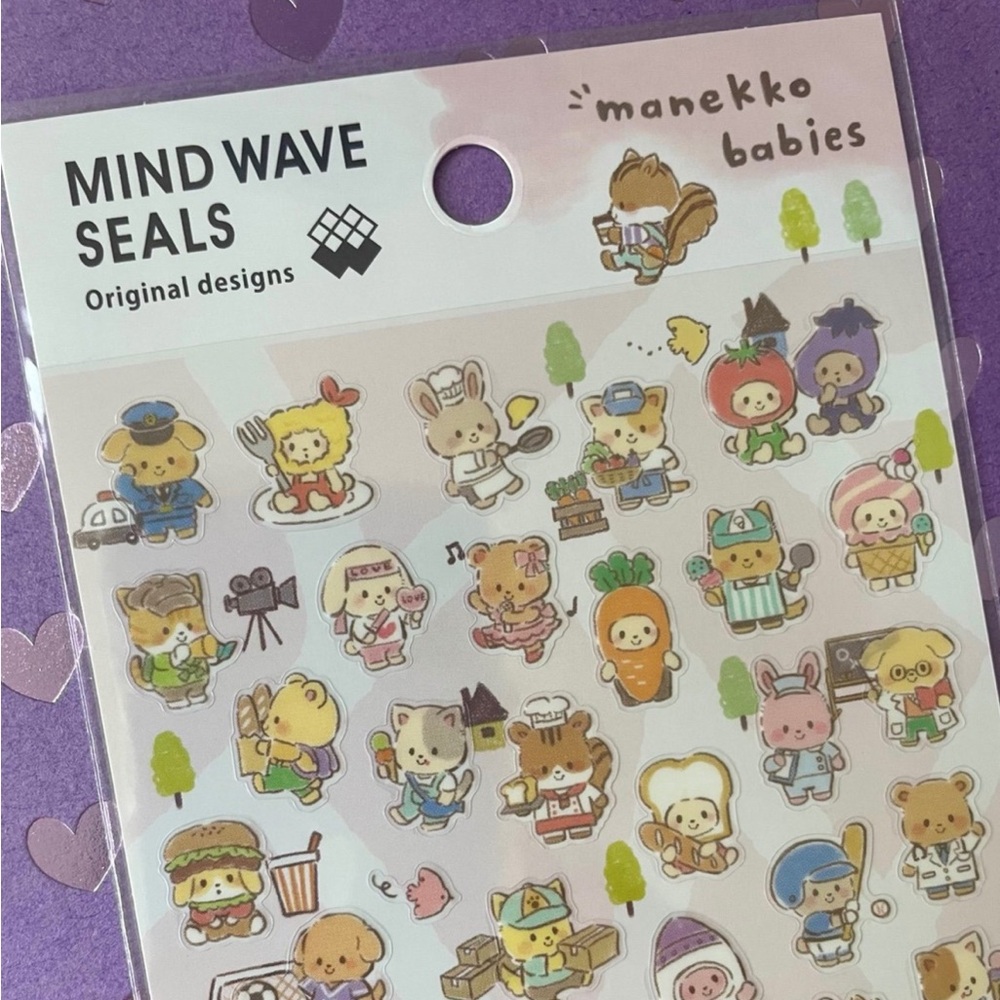 Mindwave tiny animal stickers